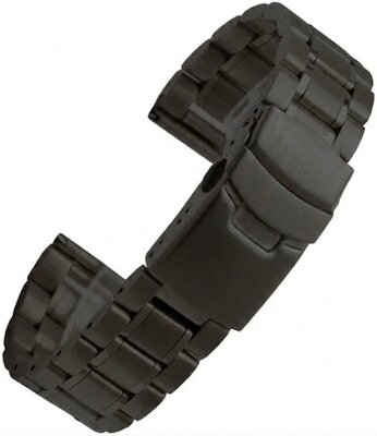 brazalete de acero inoxidable Ricardo Benevento, negro V2