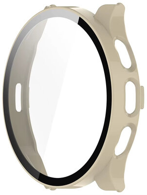 Funda protectora (para Garmin Venu 3S), plástico, beige + cristal