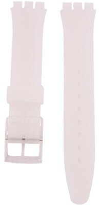 Correa de silicona Ricardo 16mm (para Swatch), blanca, transparente