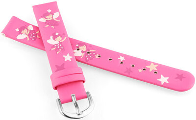 Correa de piel JVD RJ7223.4 14mm, rosa, niños