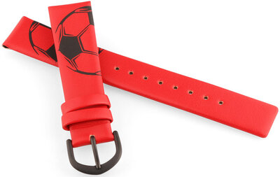Correa de piel JVD JVDRJ7220.3 16mm, roja, niños
