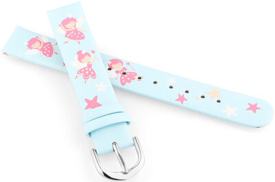 Correa de piel JVD RJ7223.6 14mm, azul, niños