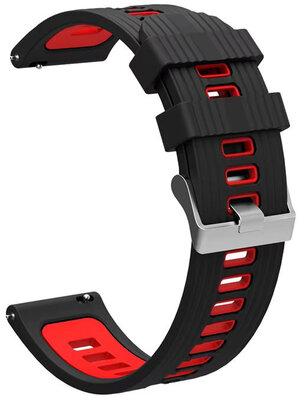 Correa de silicona Ricardo 20mm (para Garmin Fenix 8/7S/6S (43mm), etc.), negra, cierre rápido