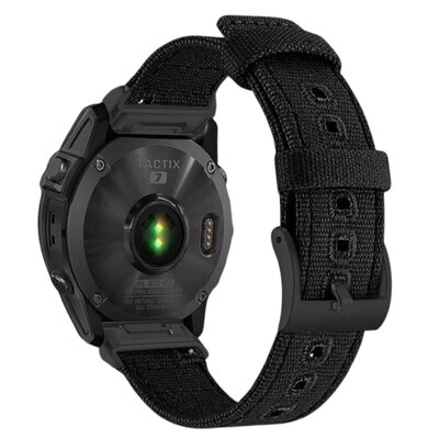 Correa Ricardo Nylon 26mm (para Garmin Fenix 8/7X/6X (51mm), Tactix etc.), negra V4, QuickFit