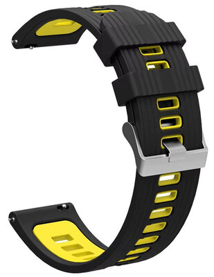Correa de silicona Ricardo 20mm (para Garmin Fenix 8/7S/6S (43mm), etc.), negro V2, cierre rápido