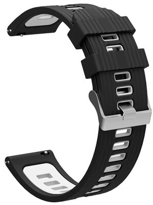 Correa de silicona Ricardo 20mm (para Garmin Fenix 8/7S/6S (43mm), etc.), negra V3, cierre rápido