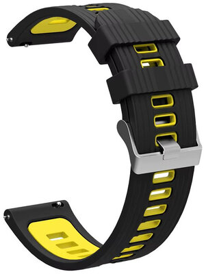 Ricardo Correa de silicona 22mm (para Garmin Fenix 8/7/6 (47mm), Epix 2 etc.), negro V2, cierre rápido