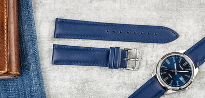 correa de cuero Ricardo Ancona, azul, Quick Release
