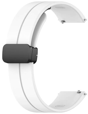 Correa de silicona Ricardo 22mm (para Huawei Watch GT 4, 5), blanca, cierre rápido