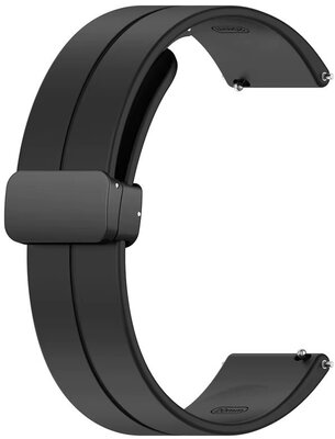 Correa de silicona Ricardo 22mm (para Huawei Watch GT 4, 5), negra, cierre rápido