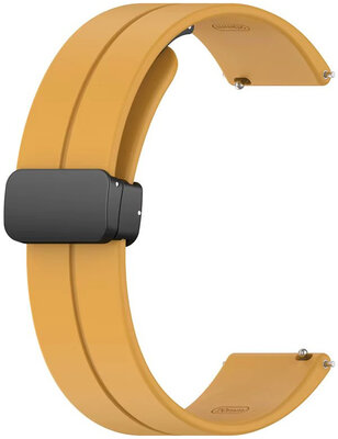 Correa de silicona Ricardo 22mm (para Huawei Watch GT 4, 5), amarilla, cierre rápido
