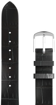 Correa de piel JVD RBR14C819-LEA-V9 16mm, negra