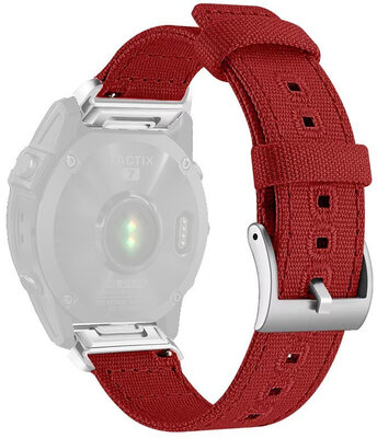 Correa de nailon Ricardo 22mm (pro Garmin Fenix 8/7/6 (47mm), Epix 2 aj.), rojo, QuickFit