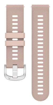 Ricardo Correa de silicona 18mm (para Garmin Venu 2S, Vívoactive 4S, Forerunner 265S, Venu 3S, etc.), beige, cierre rápido