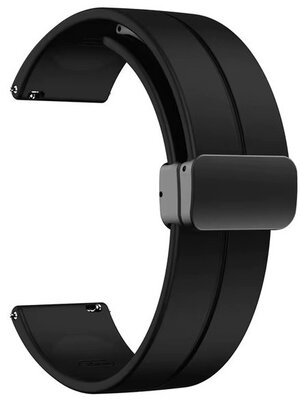Ricardo Correa de silicona 22mm (para Amazfit Bip 5), Negro, Cierre rápido