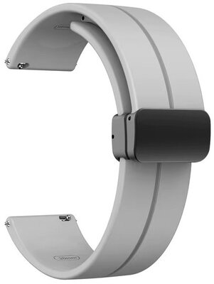 Ricardo Correa de silicona 22mm (para Amazfit Bip 5), gris, cierre rápido