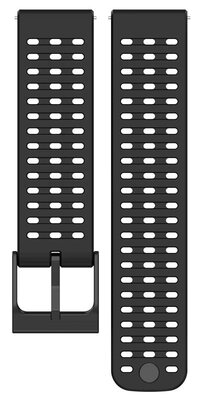 Ricardo 22mm Silicone Strap (for Suunto 9 Peak, Race, Vertical), Black, Quick Release