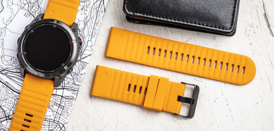 Correa de silicona Ricardo 26mm (para Garmin Fenix 8/7X/6X (51mm), Tactix etc.), naranja V1, QuickFit