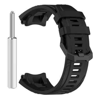 Correa de silicona Ricardo (para Amazfit T-Rex 3), negra, + accesorios de repuesto