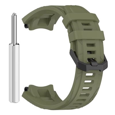 Correa de silicona Ricardo (para Amazfit T-Rex 3), verde, + accesorios de repuesto