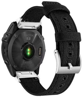 Correa Ricardo Nylon 26mm (para Garmin Fenix 8/7X/6X (51mm), Tactix etc.), negra V5, QuickFit