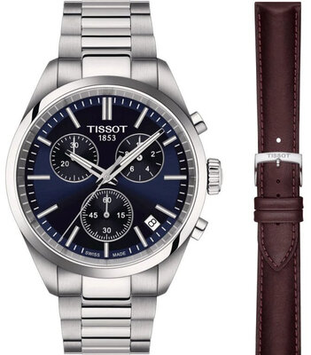 Tissot PR 100 Cronógrafo de cuarzo T150.417.11.041.00 IIHF 2025 Edición Especial (+ correa de repuesto)