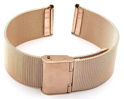 Pulsera de acero Ricardo Barletta, oro rosa, milanesa