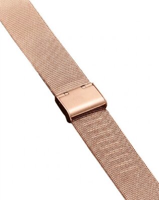 brazalete de acero inoxidable Ricardo Barletta, rosa dorado, de malla milanesa