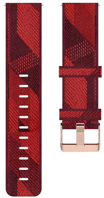 Ricardo Nylon Correa 20mm (para Garmin Venu, Venu Sq, Venu Sq 2, Venu 2 plus, etc.), rojo, cierre rápido