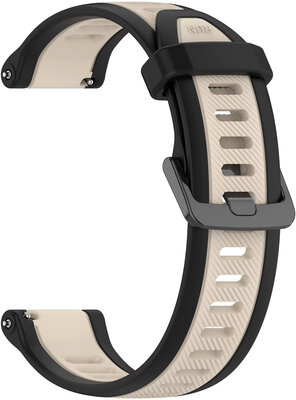 Correa de silicona Ricardo 20mm (Garmin Venu, Venu Sq, Venu Sq 2, Venu 2 plus, etc.), beige, cierre rápido