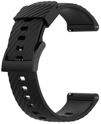 Correa de silicona Ricardo 24mm (pro Garmin Venu X1), negro, Quick Release