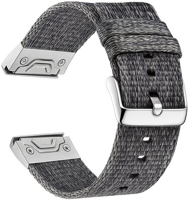 Correa de nailon Ricardo 20mm (pro Garmin Fenix 8/7S/6S (43mm), aj.), gris V2, QuickFit