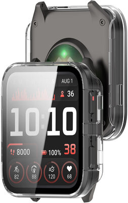 Funda protectora (pro Garmin Venu X1), plástico, transparente + cristal