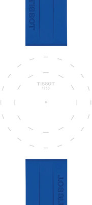Correa de silicona Tissot T852.050.991 22mm, azul, Quick Release