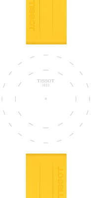 Correa de silicona Tissot T852.050.993 22mm, amarillo, Quick Release