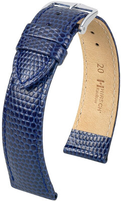 Correa de piel Hirsch Rainbow L 12322680NQ-2, azul, piel de becerro, longitud L