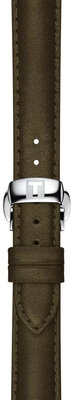 Correa de piel Tissot T852.046.066 15mm, verde, Quick Release