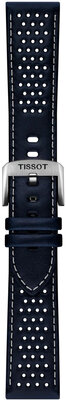 Correa de piel Tissot T852.051.015 22mm, azul, Quick Release