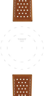 Correa de piel Tissot T852.051.017 22mm, marrón, Quick Release