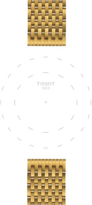Pulsera de acero Tissot T852.049.487 20mm, dorado, Quick Release