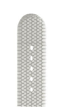 Correa de silicona Hirsch Racing L 40238800-2, blanca, longitud L