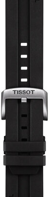 Correa de silicona Tissot T852.047.708 22mm, negro, Quick Release