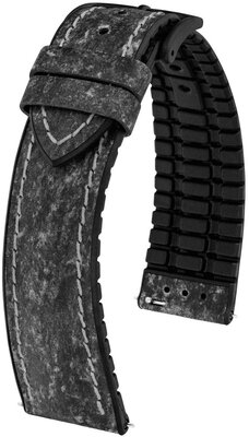 Correa de piel sintética Hirsch Stone 0925044150-5, negro, Quick Release