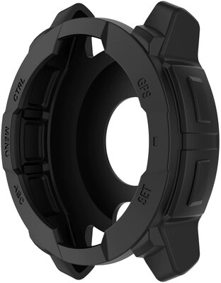 Funda protectora (pro Garmin Instinct 3, 45mm), plástico, negro