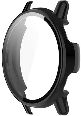 Funda protectora (pro Garmin Vívoactive 5), plástico, negro + cristal