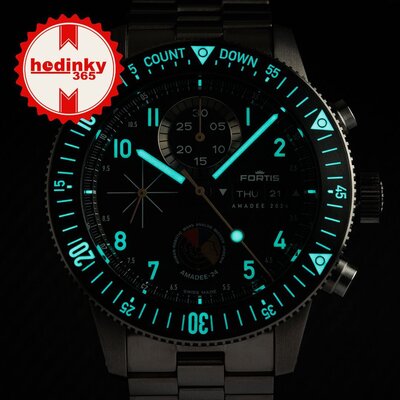Fortis Novonaut N-42 Automatic Chronograph Amadee-24 F2040016 Limited Edition 100pcs (+ correa de repuesto)