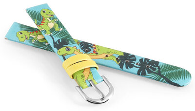 Correa de piel sintética JVDRJ7228.2 14mm, azul, infantil