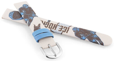 Correa de piel sintética JVD JVDRJ7230.2 14mm, blanco, infantil