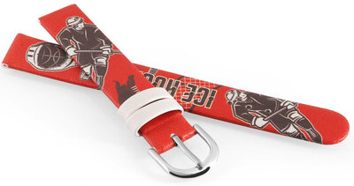 Correa de piel sintética JVD JVDRJ7230.3 14mm, rojo, infantil