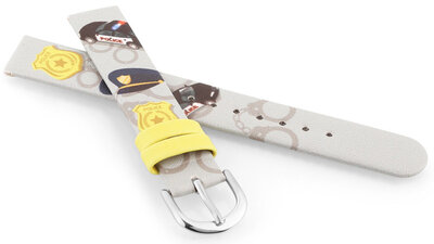 Correa de piel sintética JVD RJ7232.3 14mm, gris, infantil